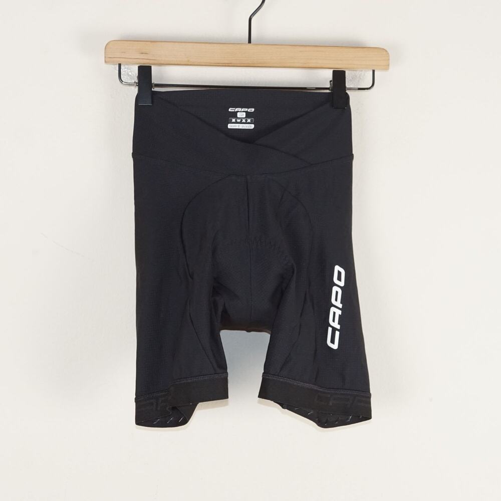 Capo Black Cross Waist Cycling Shorts Womens Sz XS